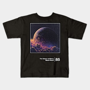 Black Planet - Minimalist Artwork Design Kids T-Shirt